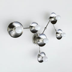 Chrome Virgo Sconce or ceiling flushmount light inspired by zodiac signs
