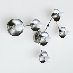 Chrome Virgo Sconce or ceiling flushmount light inspired by zodiac signs