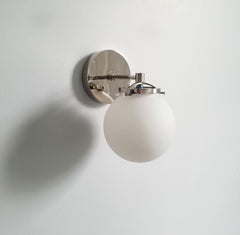 mid century inspired globe wall sconce lighting