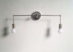 chrome accent lighting bathroom light fixture modern polished nickel