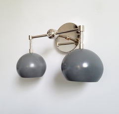 Double Loa Sconce with Slate Grey Shades