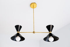 Two-Light Linear Clancy Chandelier