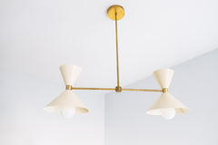 Two-Light Linear Clancy Chandelier