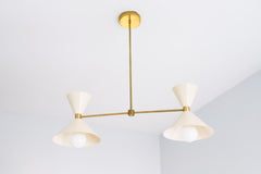Two-Light Linear Clancy Chandelier