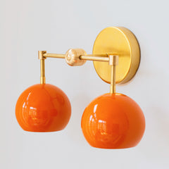 Double Loa Sconce with Orange Peel Shades