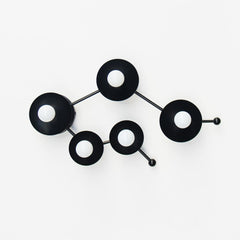 Black small Gemini astrology inspired wall sconce or flushmount ceiling light