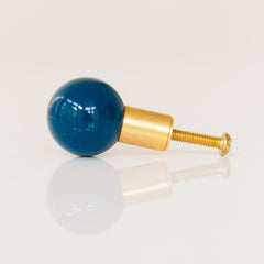 Blue Grey & Brass cabinet drawerpull made by sazerac stitches