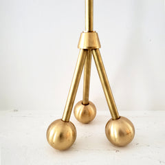 Tripod style taper candle holder made out of brass in New Orleans  - Hoffman candle holder by Sazerac Stitches