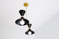 Two-Light Linear Clancy Chandelier