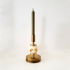 brass and onyx handmade candle holder perfect for fall mantle decor or dining rooms