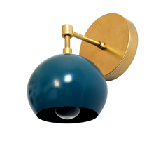 Loa Sconce with Lagoon Blue Shade