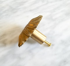 large brass floral cabinet knob drawer pull traditional flower furniture pull modern sunflower