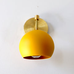 Loa Sconce with Matte Mustard Shade