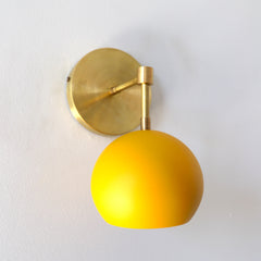 Loa Sconce with Matte Mustard Shade