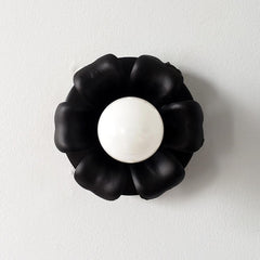Matte Black Floral Wall sconce flushmount