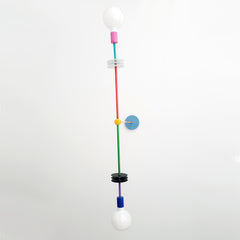 Memphis inspired colorful chandelier for kids rooms, dining rooms, and more