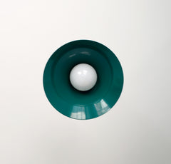 emerald green and brass cone pendant shade kitchen island lighting midcentury modern inspired