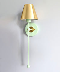 Mint and Brass Dupre sconce by sazerac stitches