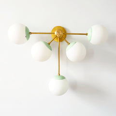 Art Deco Brass and Mint with Midcentury Modern Globes
