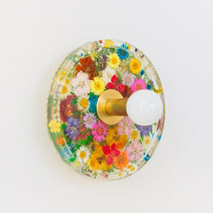 Rainbow flowers wall sconce and flushmount ceiling light