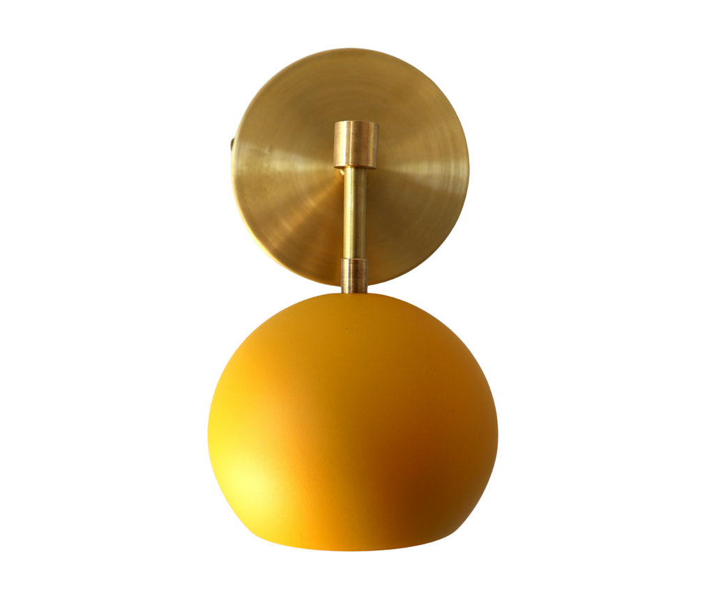 Loa Sconce with Matte Mustard Shade
