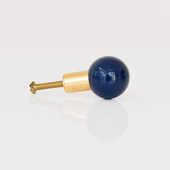 Navy and Brass drawer pull by sazerac stitches