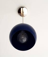 Chrome and Navy mid century modern MCM style kitchen pendant modern home