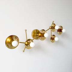 Brass Constellation inspired wall sconce or ceiling light fixture modern decor