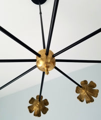 gold floral light black and brass floral chandelier art decor modern lighting