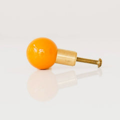 Orange and Brass gumball inspired drawer pull or cabinet knob by sazerac stitches