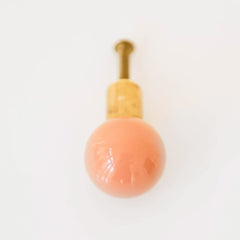 Peach and Brass gumball inspired drawer pull or cabinet knob by sazerac stitches