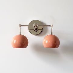 Double Loa Sconce with Peach Shades