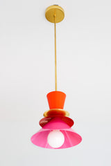Red and Orange Jetsons style pendant lighting