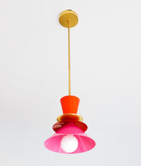 Red and Orange Jetsons style pendant lighting