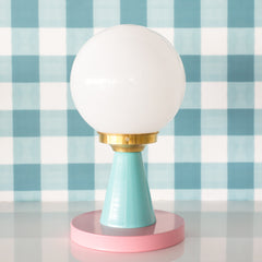 Pastel Pink & Blue Modern Geometric Table Lamp