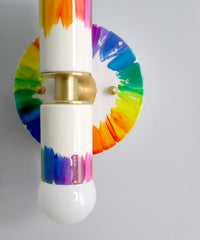 Hand-Painted Rainbow Thalia Sconce
