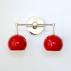 Double Loa Sconce with Red Shades