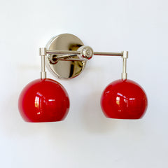 Double Loa Sconce with Red Shades