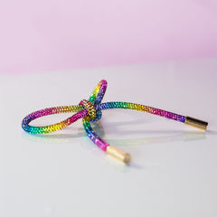 Rainbow Rhinestone Bow Ornaments