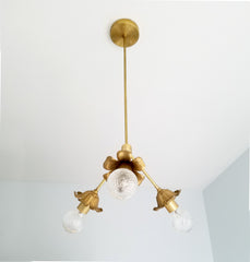 romantic anthropologie style chandelier botanical design