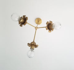 brass chandelier floral lighting