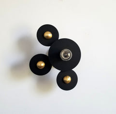 black and gold Asymmetric wall sconce or flushmount modern lighting