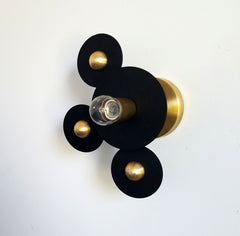 black and gold Asymmetric wall sconce or flushmount modern lighting