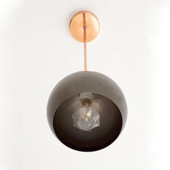 polished copper and industrial steel pendant lighting midcentury modern shaped lighting