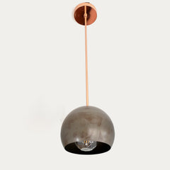 polished copper and industrial steel pendant lighting midcentury modern shaped lighting
