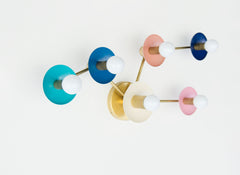 Taurus Astrological shaped wall sconce lighting or ceiling flushmount light fixture in colors to decorate with if you're a taurus