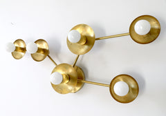 Brass Taurus shape light fixture by astrological sign