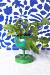 Teal & Green Marbled Lifted Loa Planter