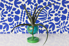 Teal & Green Marbled Lifted Loa Planter