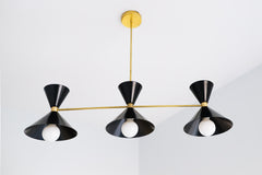 Three-Light Linear Clancy Chandelier